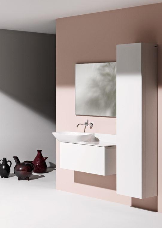 INO vanity washbasin 90, shelf right; vanity unit; tall