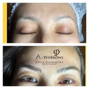 It is a method of manually applying pigment into the upper layers of skin to create an illusion of fullness and re-shape eyebrows so that they complement client s face and bone