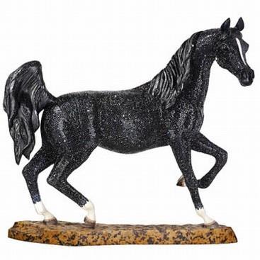 This black Arabian stallion, a numbered limited edition of 300, sparkles with grace and elegance.