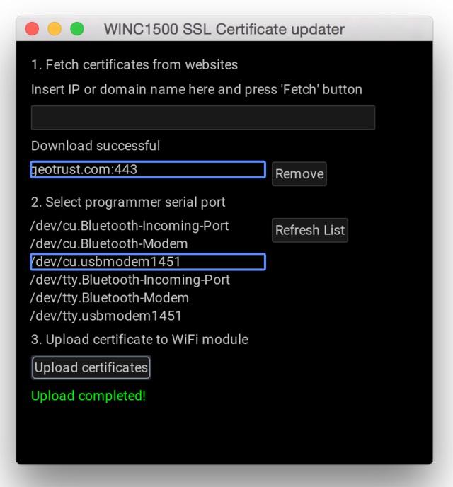 Manually Adding Certificates You can upload other certificates, make sure they are in DER format(http://adafru.