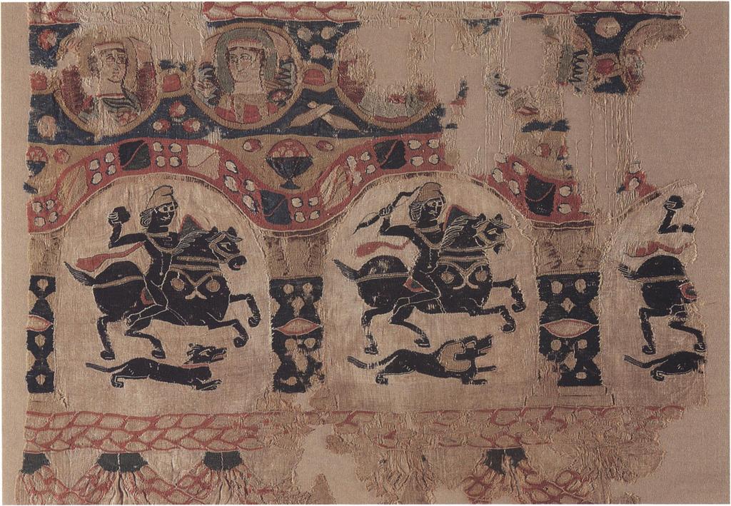 Wall Hanging with Mounted Riders Hunting Egypt (possibly Akhmim), 5t
