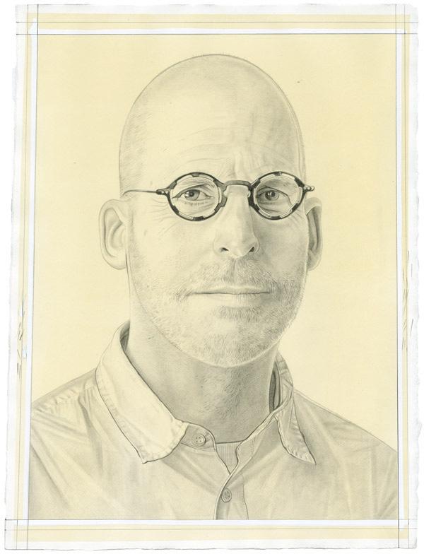 METRO PICTURES In Conversation: B. WURTZ with Sara Roffino, The Brooklyn Rail (June 2016): 32-34. Portrait of B. Wurtz. Pencil on paper by Phong Bui. From a photo by Taylor Dafoe.