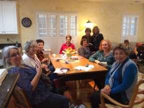 Let's Knit and Stitch Meeting on Mondays, participants