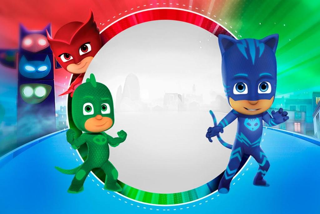 This 1hr 45mins PJ Masks Party includes: Invitations Soft Play