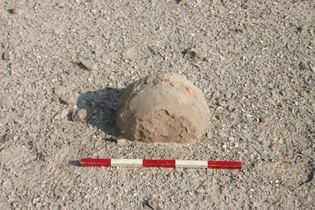 pile being comprised of one course of flat limestone rocks measuring ca.2.5 x 1.5m. Excavation: A 4m² area was excavated to a depth of 0.