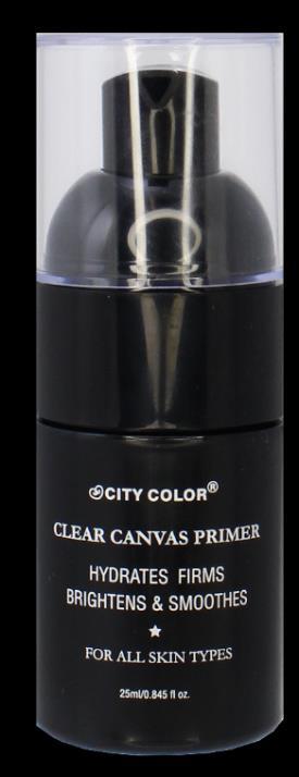 24 Pieces per display Clear Canvas Primer (F-0065) Give your skin a flawless base while hydrating, firming, brightening and