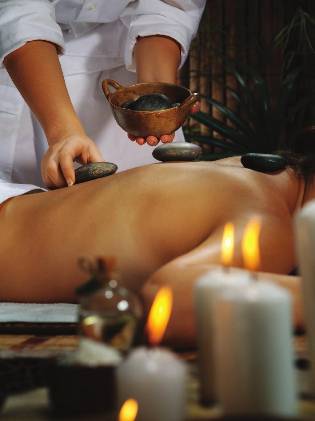 HOT STONE EXPERIENCE Special smooth heated stones are used in this treatment plus the therapist hands.