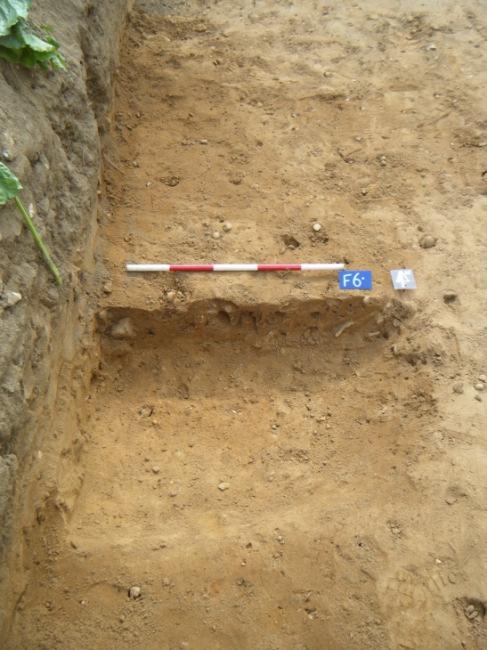Small amounts of LIA/Roman pottery were recovered from F6. Both were shallow, and contained minor charcoal flecking.