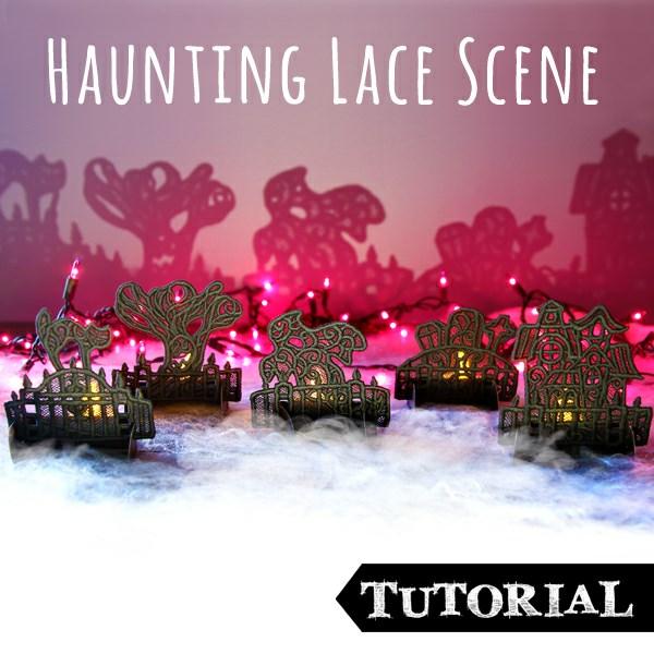 To craft your freestanding lace Halloween scene, you will need: Haunting Scene (Lace) embroidery designs 30-50 wt.