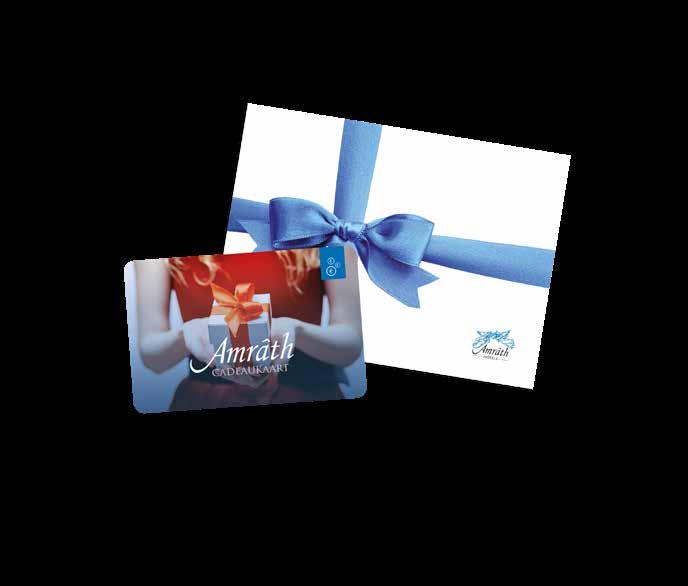 GIFT CARDS No gift inspiration? With the Amrâth gift card you have a fun and original gift in hands! Nice to give and to receive.