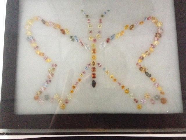 An early version of the Aurora Butterfly. Photo Courtesy of Alan Bronstein. The Butterfly grows as more diamonds are added.