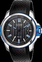 00 AW1385-03H AW1385-03H Gents Citizen Eco-Drive round black ionplated stainless steel case, black leather strap,