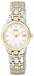 ECO-DRIVE GA1050-51B GA1050-51B Ladies Citizen Eco-Drive round stainless steel case and bracelet,
