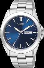 00 BF0580-57L BF0580-57L Gents Citizen Quartz round stainless steel case and bracelet, blue dial with day/date, 39mm case, Water