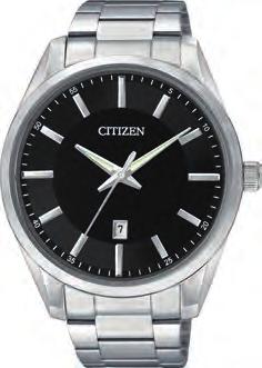 BI1030-53E BI1030-53E Gents Citizen Quartz round stainless steel case and bracelet, Black dial, with
