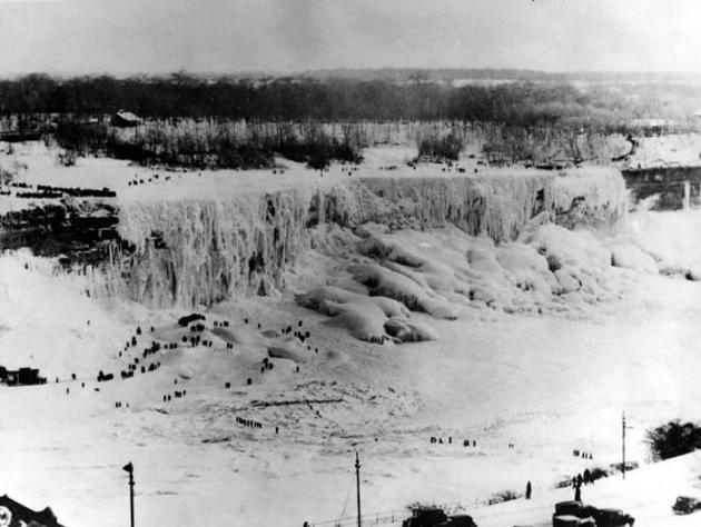 Niagara Falls during the freeze of 1911.