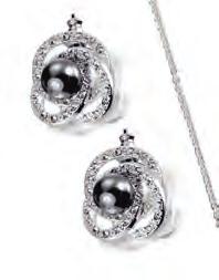clear glass stones. Necklace:42 cm long + 9 cm extender Earrings: 0.