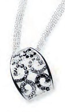 pendant set with clear glass and  Necklace: 49