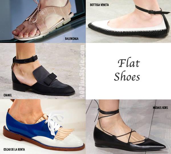 Flat Shoes Many of you will be happy to know that flat shoes are making a comeback as many designers showed them