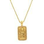 [1] 10K yellow gold chain, 23" inches, stamped (10KItaly) with lobster clasp. (26.