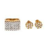 3044 EARRINGS: 14k yellow gold earrings; (2) round brilliant cut diamonds, 6.27mm- 6.30mm x 3.90mm = an estimated 1.89 carats, Good/I-J/I2; 1.7 grams.