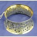 92. Victorian dish or potato ring ornately decorated with flowers, scrolls, birds and animals, dated