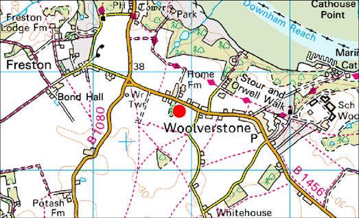 1.0 Introduction An archaeological evaluation (site code: WLV 047) was carried out at Home Farm, Woolverstone (Fig 1) in accordance with an archaeological condition relating to planning permission