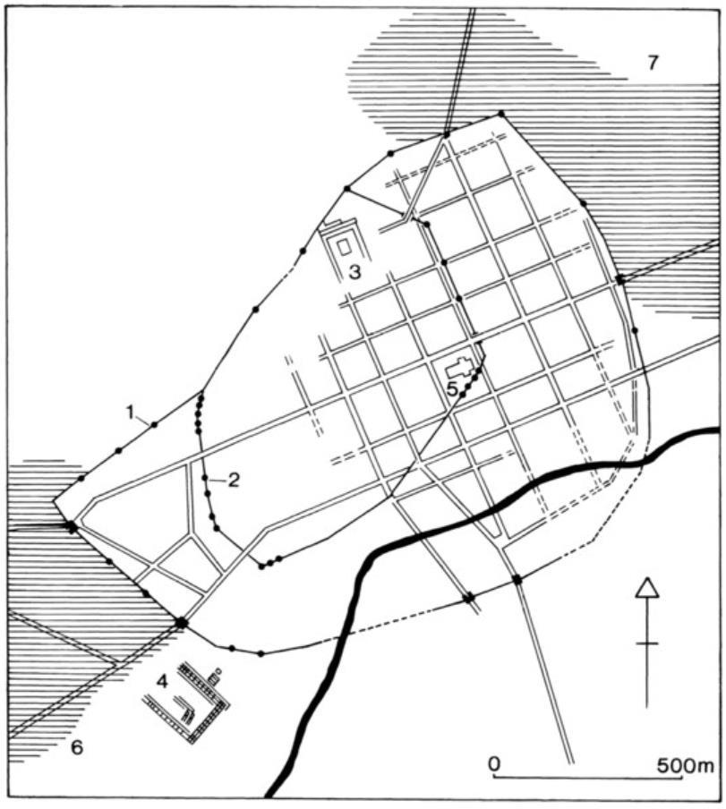 Figure 13: A plan of Roman Tongres and its cemeteries.