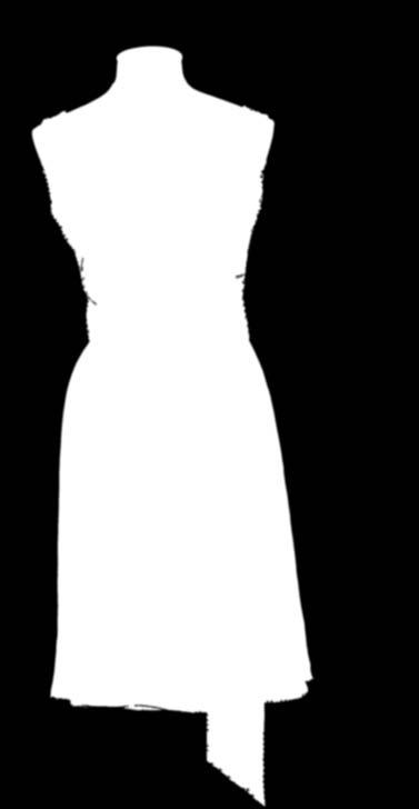 The bodice of the dress to the nearest right required underlining.