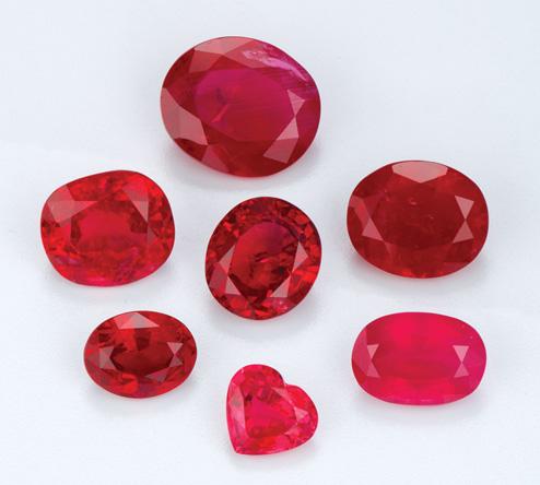 purplish red, with none of the orangy component that is commonly seen in many other African rubies. The stones Mr.