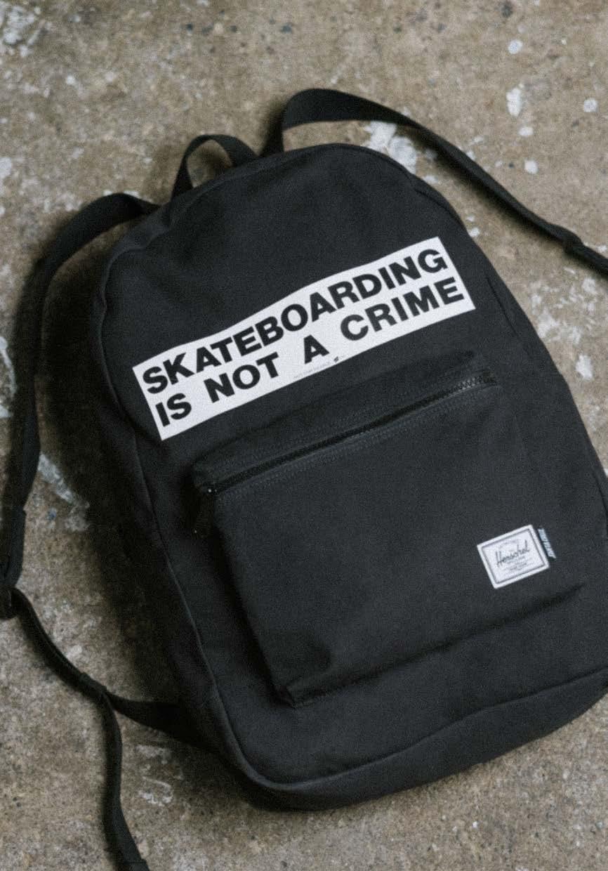 FOR SEASON TWO, WASHED CANVAS ESSENTIALS FEATURE THEIR BOLD AND ICONIC "SKATEBOARDING IS NOT A CRIME"