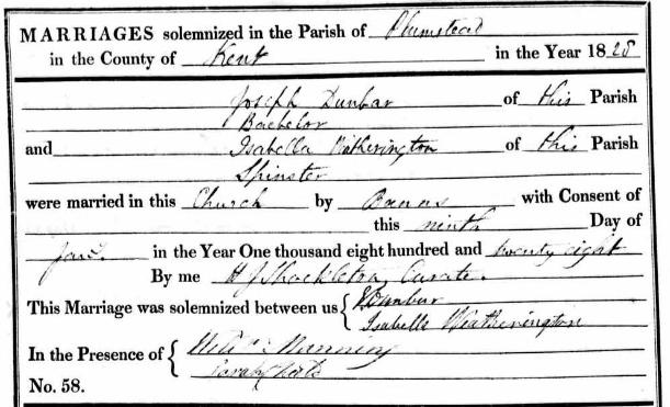 May 1811 Marriages, Darlington District - Record Number: 319468.1 Location: Middleton St. George Church: St.