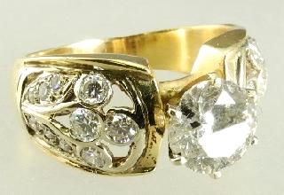$1,500 415 14k white gold diamond ring 1.