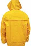 elastic wrist & zipper front ensures warm, with hood. 9353 PVC/polyester 2-ply cloth(pp).