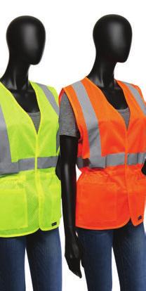 ANSI CLASS 2 VESTS 47207 /47208 Hi-Viz Ladies Fitted Safety Vest - Drawstring on the interior waistband provides a custom fit - 2 Exterior square pockets - Hook & loop closure - fabric STYLE NUMBER