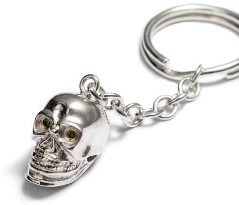 Sterling Silver Skull Key Holder