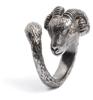 Sterling Silver Blackened Lion