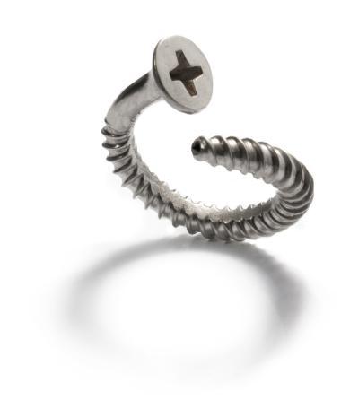 Sterling Silver Straight Screw Ring