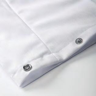 ) for Food industry garments are metal and visible in