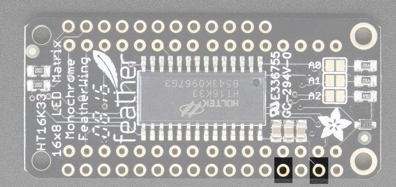 Since it uses only I2C for control, it works with any Feather and can share the I2C pins for other