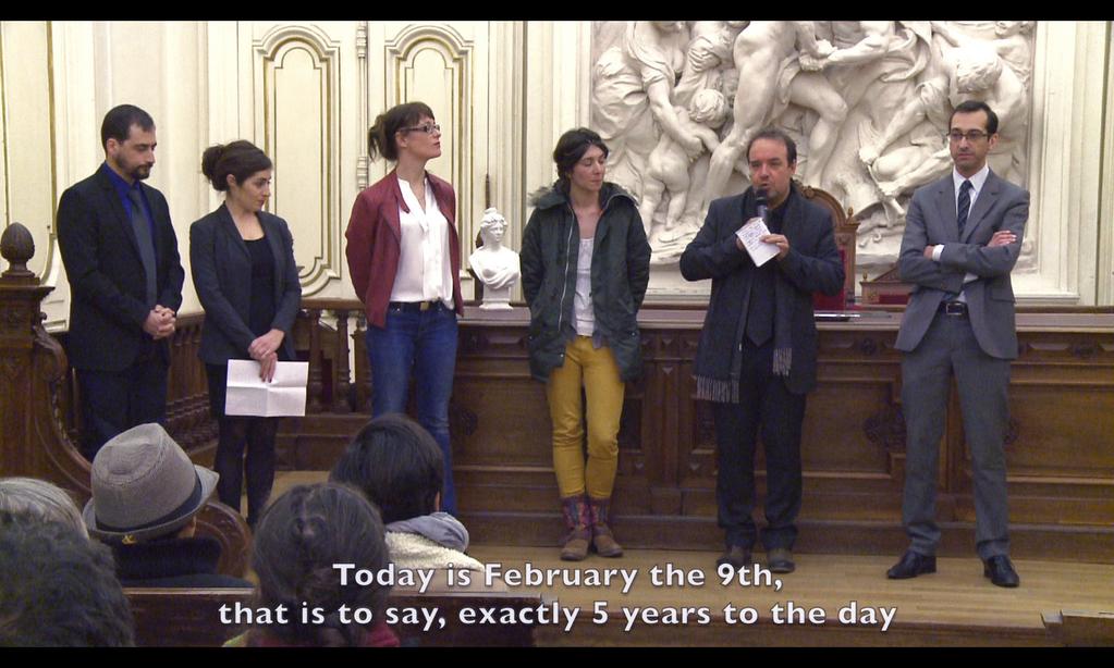 Tribute to Gabriela Conti, Paris Collective Performance, City Hall of Paris 10 th arrondissement, 2015 Video: Hadi Moussally In complicity with Parisian elected representatives, Agathe Simon