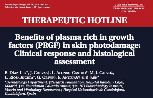 Background A statistically significant increase in the epidermis and papillary dermis thickness was seen after PRGF treatment (p < 0.001).
