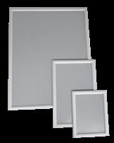 Mounting hardware is included for wall installation but frames can also be easily hung from ceilings. For best results, media should be vinyl (7 mil) matte film with a translucent finish.