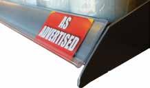 130652 Base clip lined with anti-slip coating. Fits on fixtures up to 1¼ thick. Sign holder accepts material up to ¼ thick.