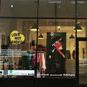 During Fashion Revolution Week in London we launched the #LoveNotLandfill campaign by holding a swap and style event at LM Barry textile recyclers for both members of the public and influencers,