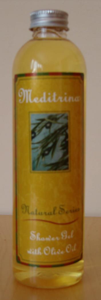 MEDITRINA Olive Oil Shower Gel has a light fresh Mediterranean citrus scent and a super thick formula that produces a creamy low lather, leaving your skin feeling hydrated, silky and soft.