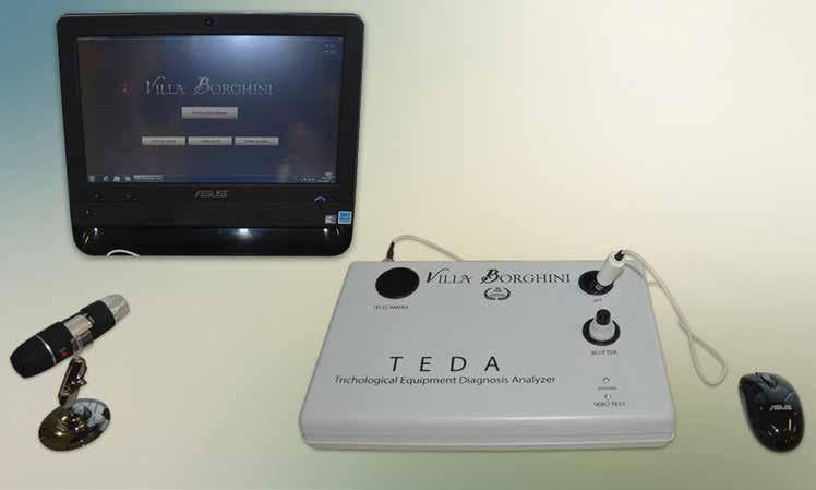 T E D A Trichological Equipment Diagnosis Analyzer Computerized Electronic Equipment with Very High Technological Content For Professionals of the Fields Medical - Pharmaceutical - Cosmetic