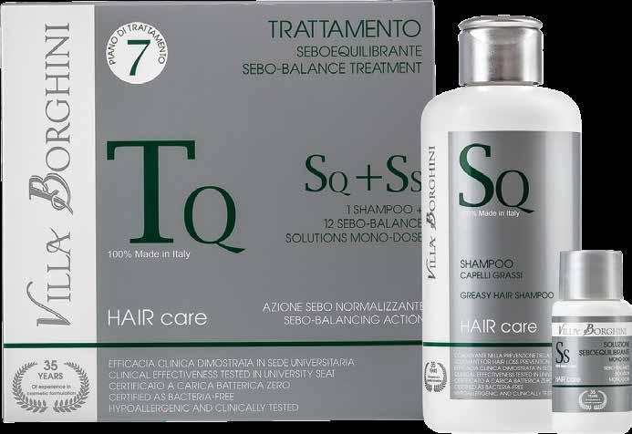 Scalp Seborrhea (Greasiness and Itching) SEBO-BALANCE TREATMENT (Greasy Hair Shampoo 200 ml + 12 Sebo-Balance Mono-Dose 15 ml/each) For the
