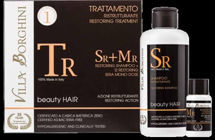 RESTORING TREATMENT (Restoring Shampoo 200 ml + 12 Restoring Mono-Dose 15 ml/each) For the continuation of the Treatment are also singly available: - Restoring Shampoo 200 ml; - Restoring Mono-Dose,