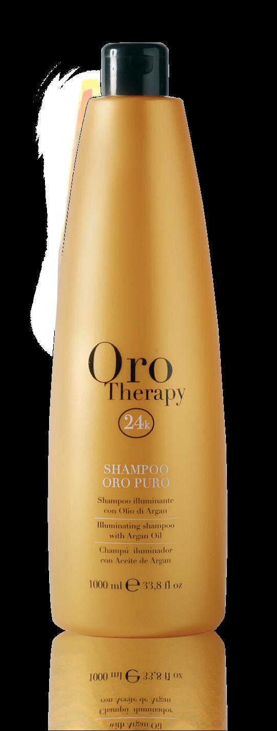 ARGAN OIL SHAMPOO An illuminating shampoo with Argan oil, enriched with Micro-Active Gold and Sweet Cyprus Oil.
